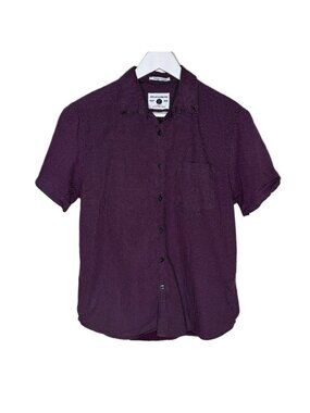 Cactusman Ricky Singh Slim Fit Maroon Polka Dot Short Sleeve Button-Up Shirt